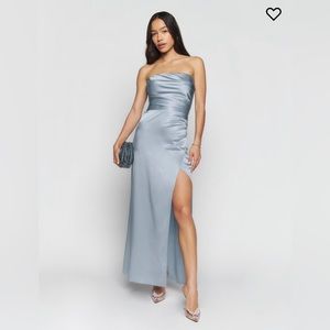 Reformation Silk Maxi Dress, Strapless Silk Gown